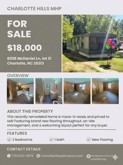 Mobile Home at 6028 Mcdaniel Ln #21 Charlotte, NC 28213