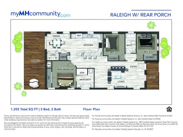2026 CAVCO - Plant City Raleigh w/ Rear Porch - Limited Series Mobile Home