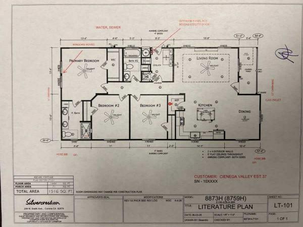 Floor plan of home