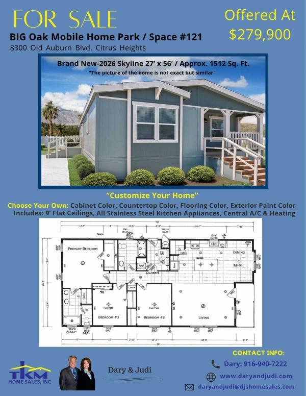 2026 Skyline Mobile Home For Sale