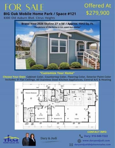 Mobile Home at 8300 Old Auburn Blvd # Citrus Heights, CA 95610