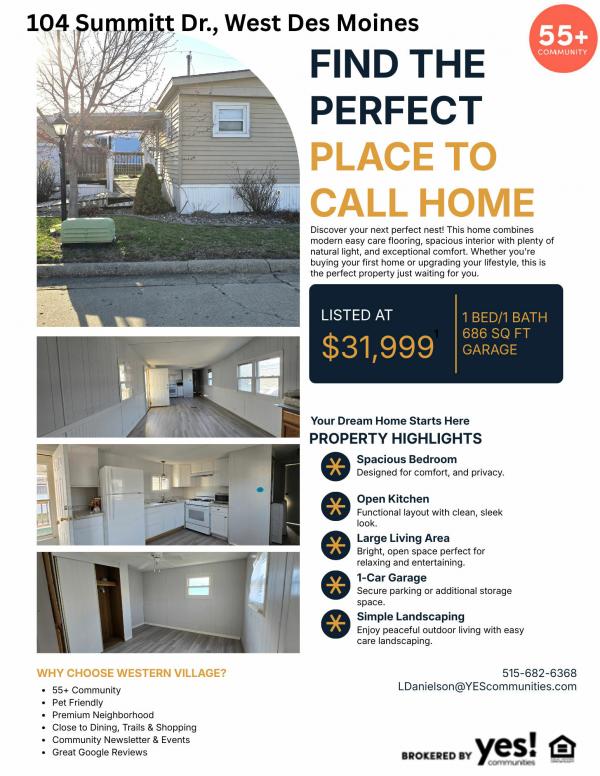 Photo 1 of 2 of home located at 104 Summitt Dr Lot Sum-104 West Des Moines, IA 50265