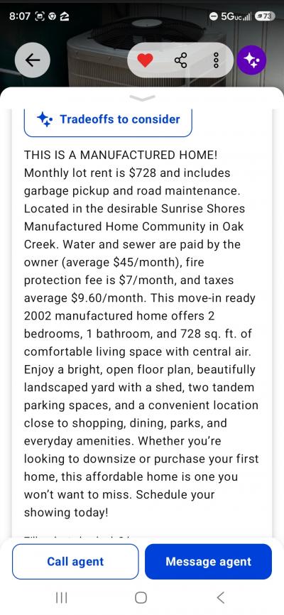 Mobile Home at 8481 5th Ave Oak Creek, WI 53154