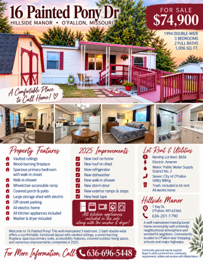 Mobile Home at 16 Painted Pony Dr. O Fallon, MO 63366