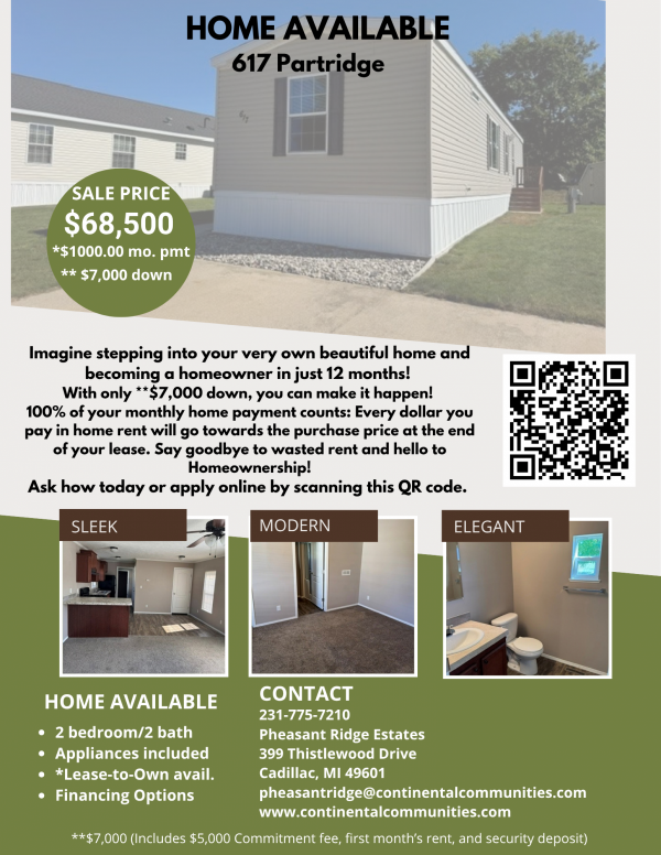 2018 Mansion Mobile Home For Sale