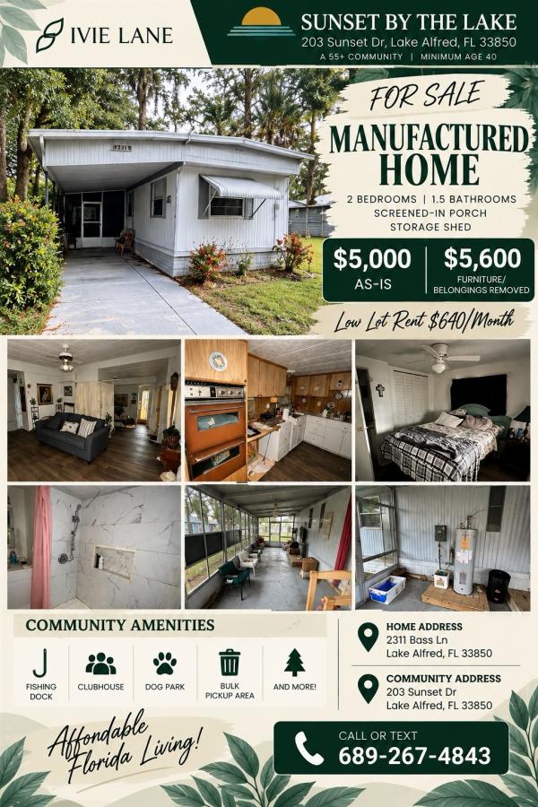 Photo 1 of 2 of home located at 2311 Bass Lane Lake Alfred, FL 33850