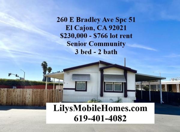 Photo 1 of 2 of home located at 260 E Bradley Ave Spc 51 El Cajon, CA 92021