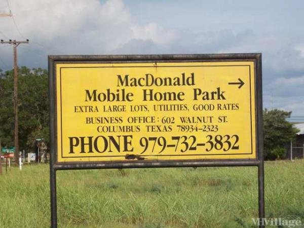 Photo of MacDonald Mobile Home Park, Columbus TX