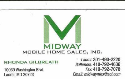 Midway Mobile Home Sales mobile home dealer with manufactured homes for sale in Laurel, MD. View homes, community listings, photos, and more on MHVillage.