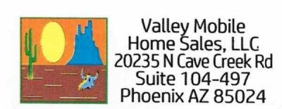 Valley Mobile Home Sales, LLC mobile home dealer with manufactured homes for sale in Phoenix, AZ. View homes, community listings, photos, and more on MHVillage.