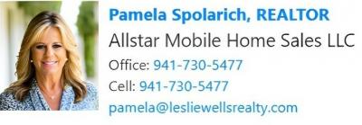 Listed By Beverly Robinson of Allstar Mobile Home Sales  941-776-9845