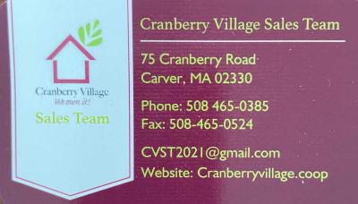 Listed By Cranberry Village of Cranberry Village Residents Association